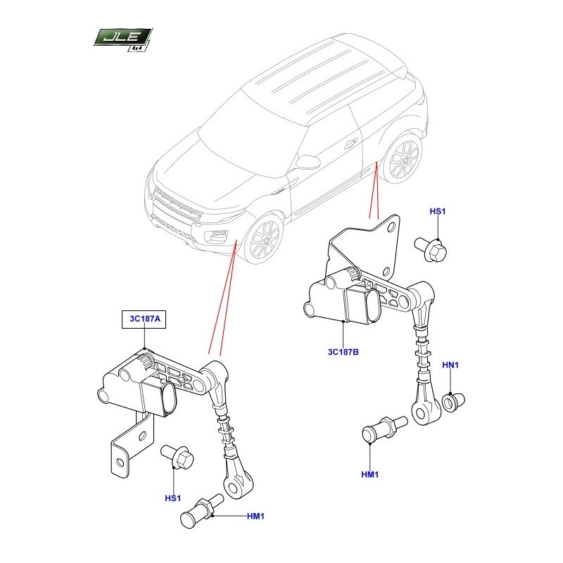 Capteur Niveau Hauteur Avant Droit Et Gauche Pour Land Rover Range Rover  Sport