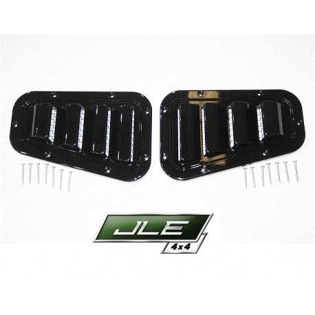 Grilles ailes supérieure DEFENDER KBX Noir brillant