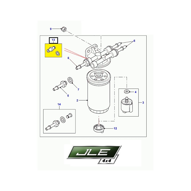 Kit réparation clapet anti retour filtre carburant Defender