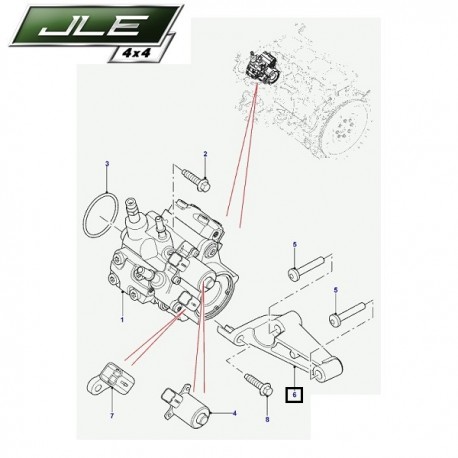 Support pompe d'injection Defender TD4 Puma