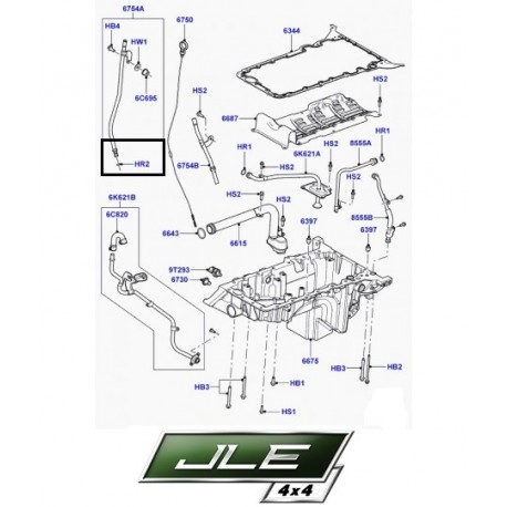 Joint torique tube de jauge huile Range Rover Sport