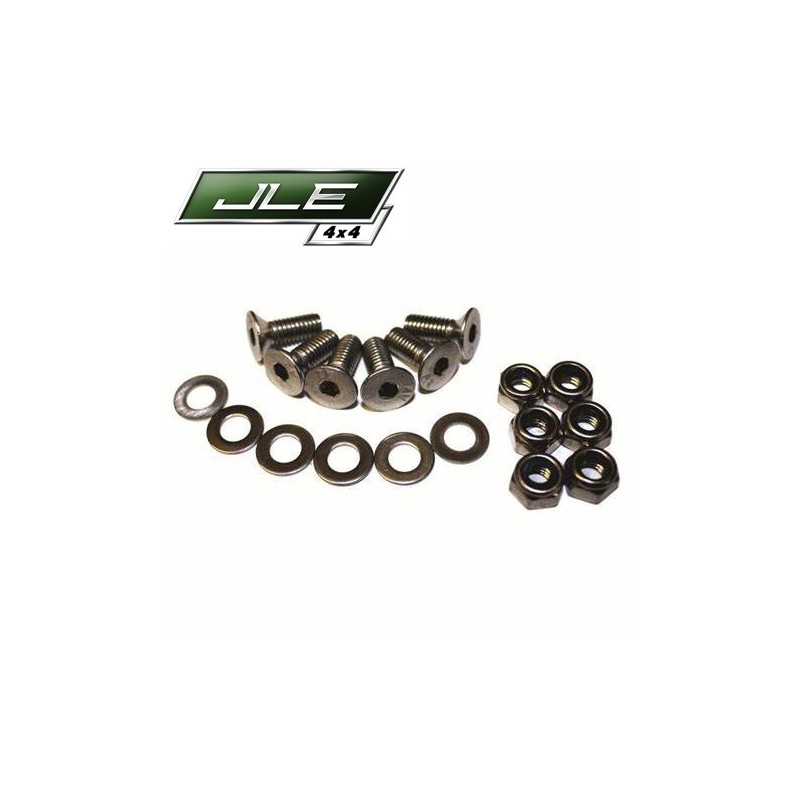 Vis De Protection Pour Capot Moteur - Lot De 3 - M6 X 20 - Compatible MS 311 Et MS 391 - Métal Argenté