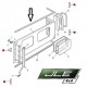 Joint gauche supérieur panneau latéral Defender 110 Station Wagon