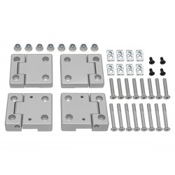 Kit de charniere de porte ALUMINIUM