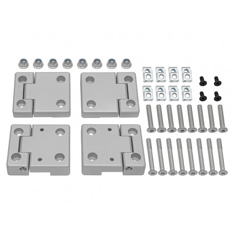 Kit de charniere de porte ALUMINIUM