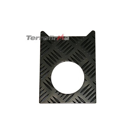 Plaque protection alu noir remplissage de carburant Defender TD, TDi